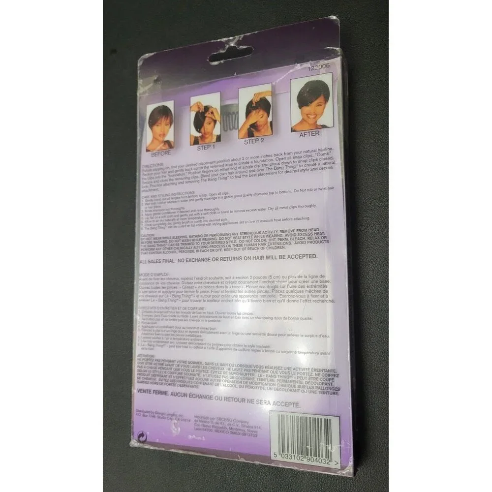The Bang Thang 100% Human Hair Clip-on Bang Extension Sassy Collection(Red Wine)